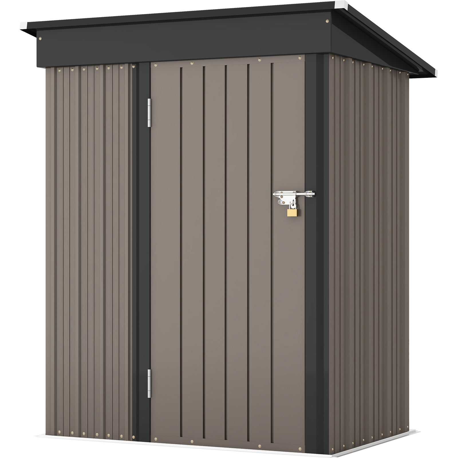 Patiowell 5 X 3 Metal Outdoor Storage Shed With Sloping Roof And